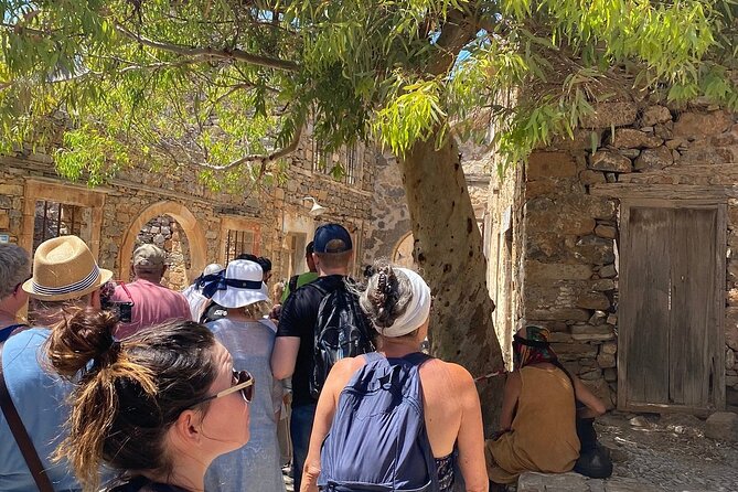 Lunch break with sea views after exploring Spinalonga in Crete